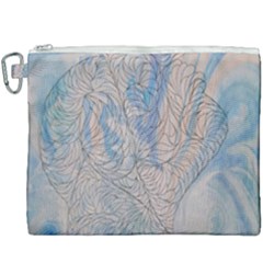 Convoluted Patterns Canvas Cosmetic Bag (xxxl) by kaleidomarblingart