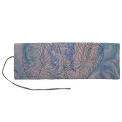 Convoluted Patterns Roll Up Canvas Pencil Holder (m) by kaleidomarblingart