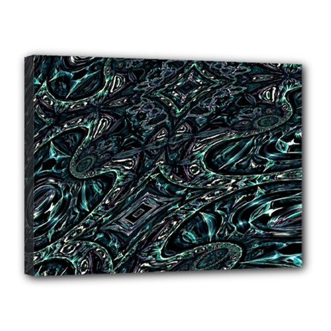 Emerald Distortion Canvas 16  X 12  (stretched) by MRNStudios