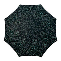 Emerald Distortion Golf Umbrellas by MRNStudios