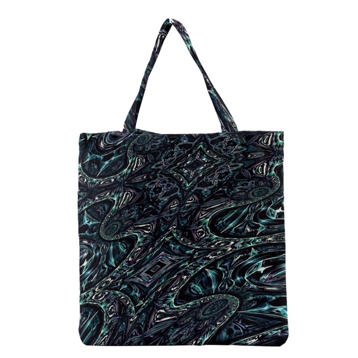 Emerald Distortion Grocery Tote Bag