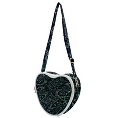 Emerald Distortion Heart Shoulder Bag by MRNStudios