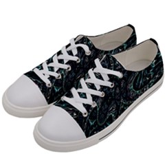 Emerald Distortion Women s Low Top Canvas Sneakers by MRNStudios