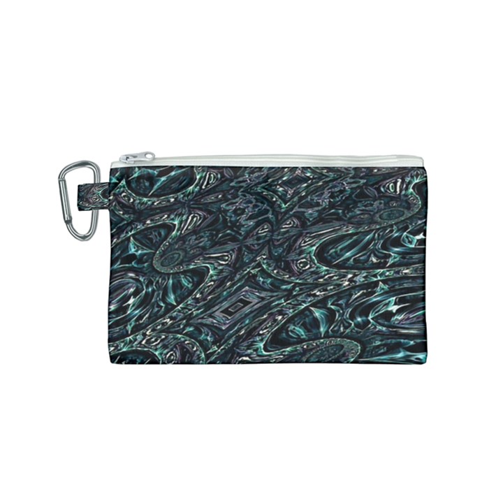 Emerald Distortion Canvas Cosmetic Bag (Small)