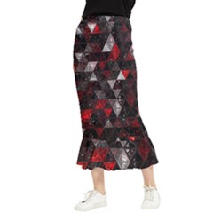 Gothic Peppermint Maxi Fishtail Chiffon Skirt by MRNStudios