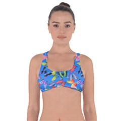 Bright Butterflies Circle In The Air Got No Strings Sports Bra by SychEva