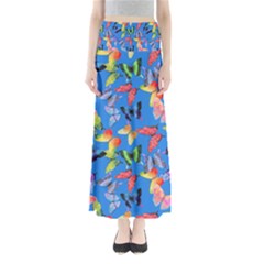 Bright Butterflies Circle In The Air Full Length Maxi Skirt by SychEva