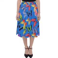 Bright Butterflies Circle In The Air Classic Midi Skirt by SychEva