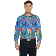 Bright Butterflies Circle In The Air Men s Long Sleeve  Shirt by SychEva