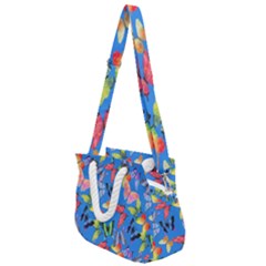 Bright Butterflies Circle In The Air Rope Handles Shoulder Strap Bag by SychEva