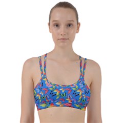 Bright Butterflies Circle In The Air Line Them Up Sports Bra by SychEva