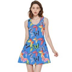 Bright Butterflies Circle In The Air Inside Out Reversible Sleeveless Dress by SychEva