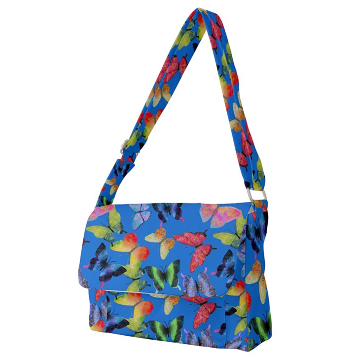 Bright Butterflies Circle In The Air Full Print Messenger Bag (S)