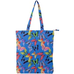 Bright Butterflies Circle In The Air Double Zip Up Tote Bag by SychEva