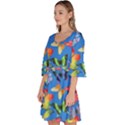 Bright Butterflies Circle In The Air Velour Kimono Dress View2