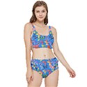 Bright Butterflies Circle In The Air Frilly Bikini Set View1