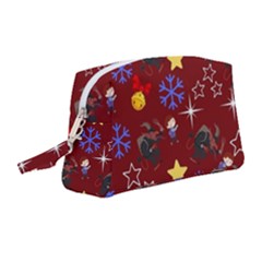 Krampus With Brat Red Wristlet Pouch Bag (medium)