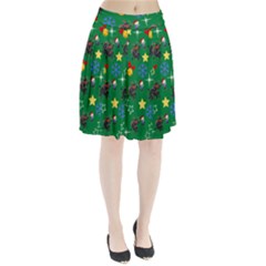 Krampus And Brat Green Pleated Skirt by NerdySparkleGoth