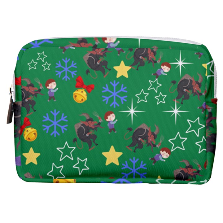 Krampus and Brat Green Make Up Pouch (Medium)