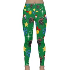 Krampus And Brat Green Lightweight Velour Classic Yoga Leggings by NerdySparkleGoth