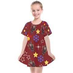 Krampus Kawaii Red Kids  Smock Dress