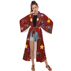 Krampus Kawaii Red Maxi Kimono