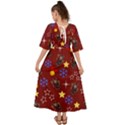 Krampus Kawaii Red Kimono Sleeve Boho Dress View2