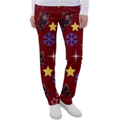 Krampus Kawaii Red Women s Casual Pants