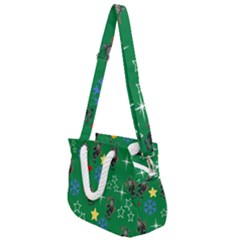 Krampus Kawaii Green Rope Handles Shoulder Strap Bag