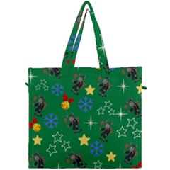 Krampus Kawaii Green Canvas Travel Bag