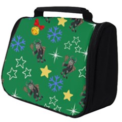 Krampus Kawaii Green Full Print Travel Pouch (big)