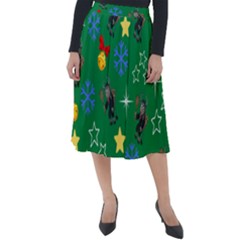 Krampus Kawaii Green Classic Velour Midi Skirt 