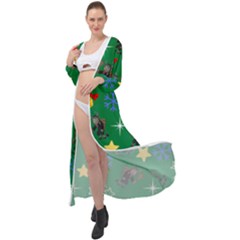 Krampus Kawaii Green Maxi Chiffon Beach Wrap