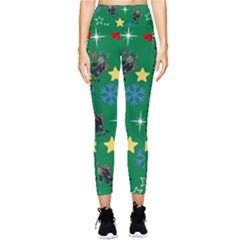 Krampus Kawaii Green Pocket Leggings  by NerdySparkleGoth