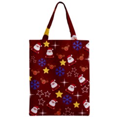 Santa Red Zipper Classic Tote Bag