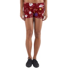 Santa Red Yoga Shorts