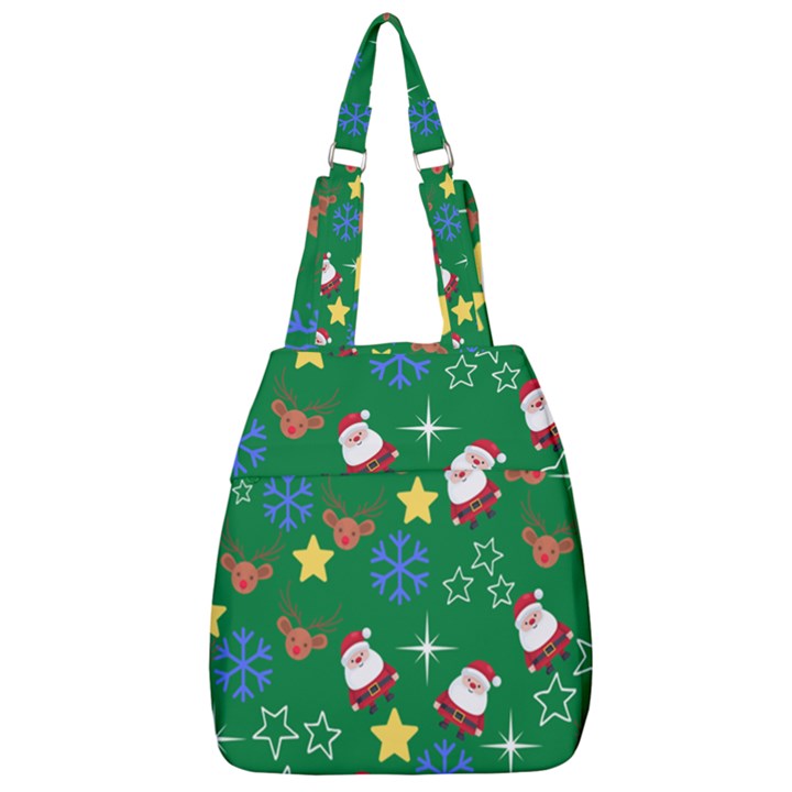 Santa Green Center Zip Backpack