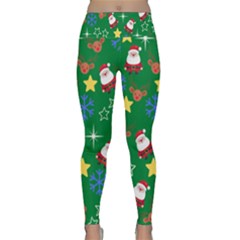 Santa Green Lightweight Velour Classic Yoga Leggings by NerdySparkleGoth