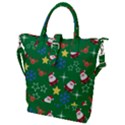 Santa Green Buckle Top Tote Bag View1