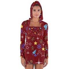 Gingy Red Long Sleeve Hooded T-shirt