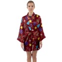 Gingy Red Long Sleeve Satin Kimono View1