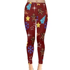 Gingy Red Inside Out Leggings by NerdySparkleGoth