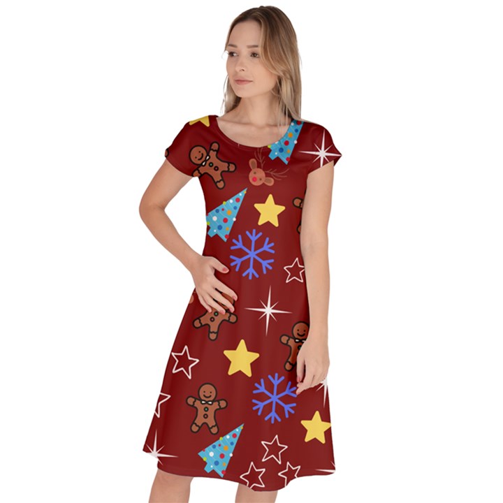 Gingy Red Classic Short Sleeve Dress