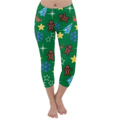 Gingy Green Capri Winter Leggings  by NerdySparkleGoth