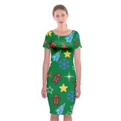 Gingy Green Classic Short Sleeve Midi Dress by NerdySparkleGoth