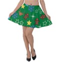 Gingy Green Velvet Skater Skirt View1