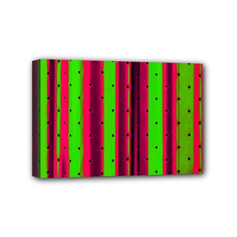 Warped Stripy Dots Mini Canvas 6  X 4  (stretched) by essentialimage365