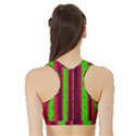 Warped Stripy Dots Sports Bra with Border View2