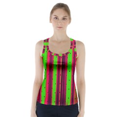 Warped Stripy Dots Racer Back Sports Top by essentialimage365