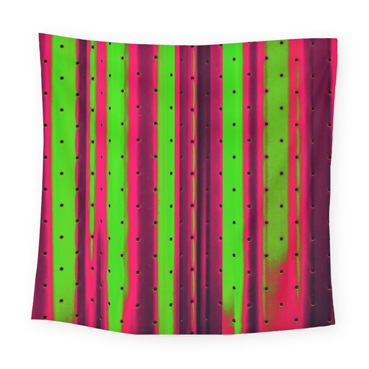 Warped Stripy Dots Square Tapestry (Large)